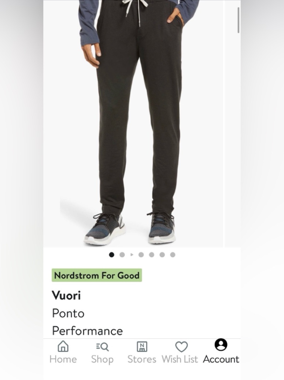 Vuori Black Ponto Performance Joggers